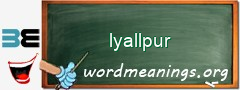 WordMeaning blackboard for lyallpur
